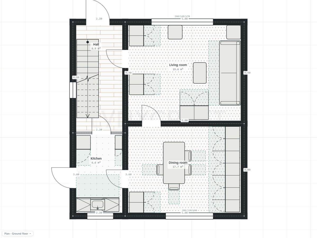Floor plan before the renovation